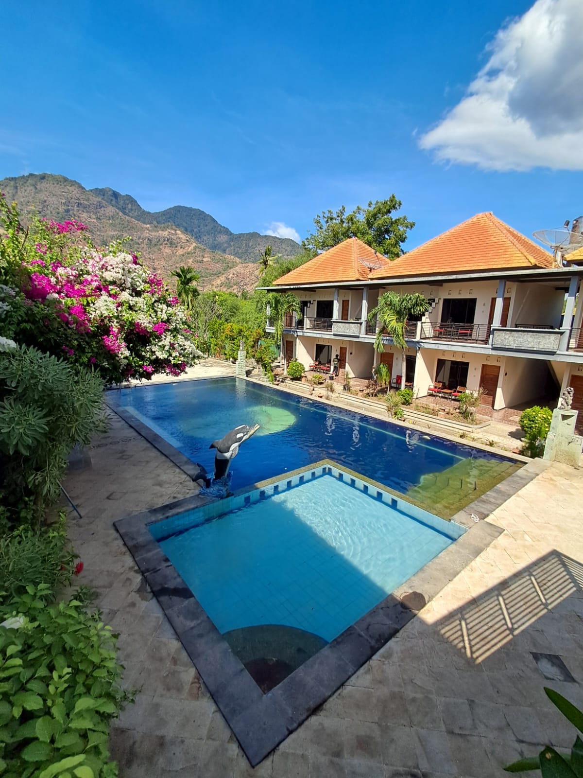 Aerial image of the pool side of the AVANA Hotel 